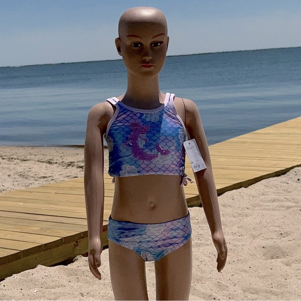 Nwt little girl’s sweet 2 piece mermaid bikini